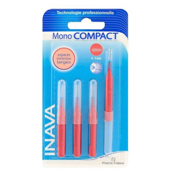 Mono Compact 4 brossettes - rouge (4-3 mm)