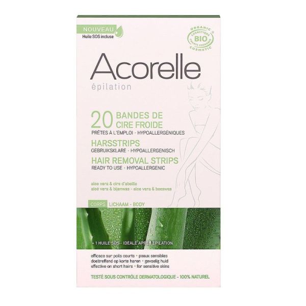 Acorelle Bandes Cire Froide 20unites Corp
