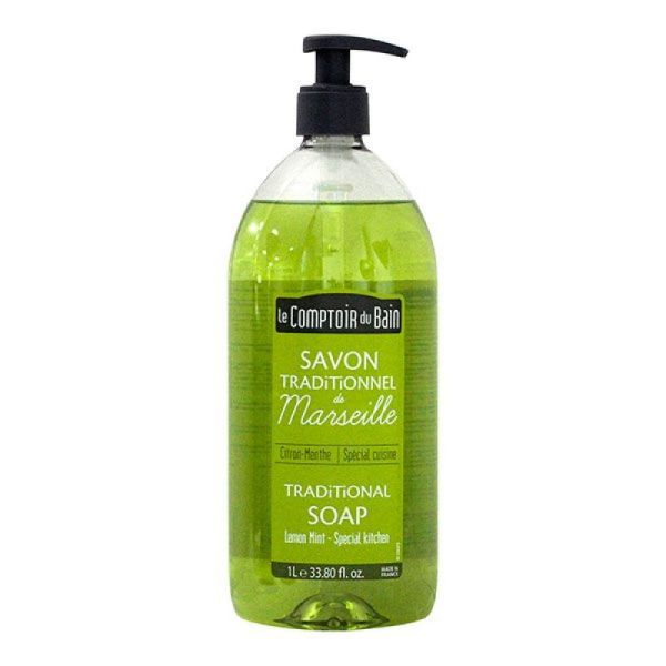 Savon de Marseille liquide 1000ml - citron-menthe
