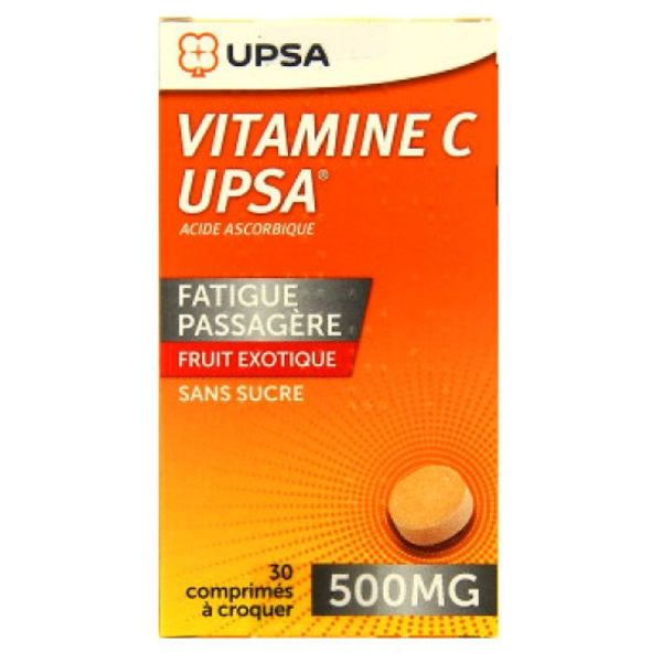 Vitamine C UPSA 500mg 30 comprimés à croquer