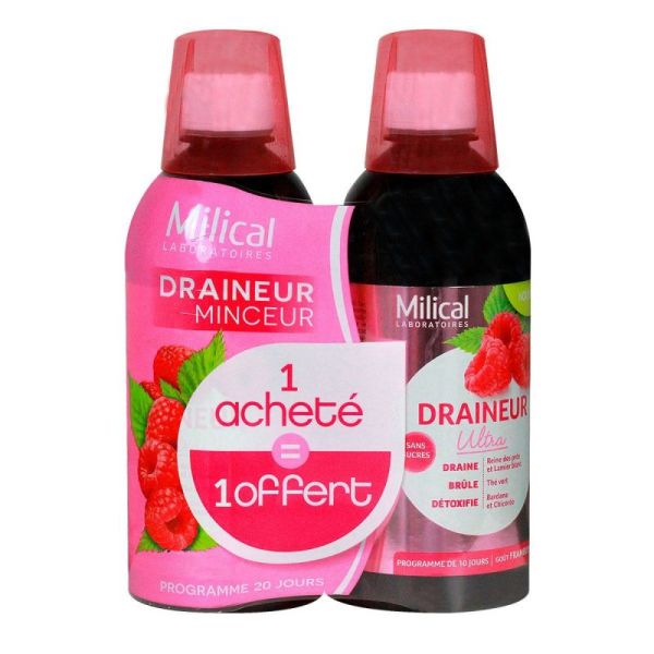 Milical Draineur Framboise 2x500ml Mid153