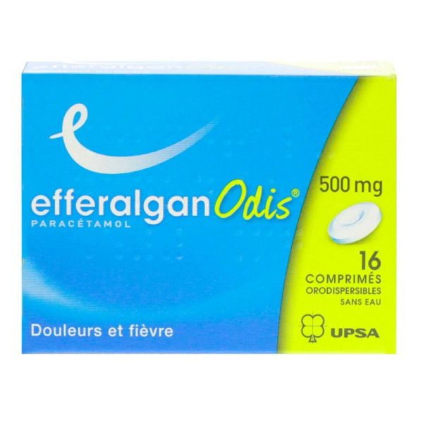 EfferalganOdis 500 mg UPSA x 16 comprimés orodispersibles