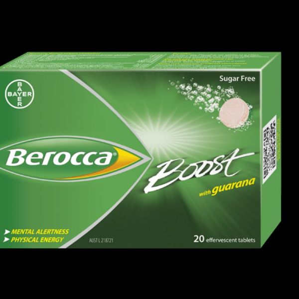 Berocca Boost effet coup de fouet 20 comprimés effervescents