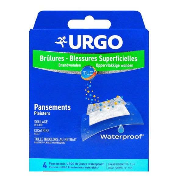 Urgo Pans Brul Waterproof Bte 4