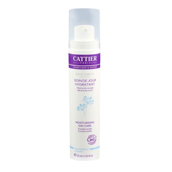 Cattier soin de jour hydratant BIO peaux normales 50mL