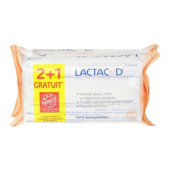 Lactacyd Lingettes X 15 2+1