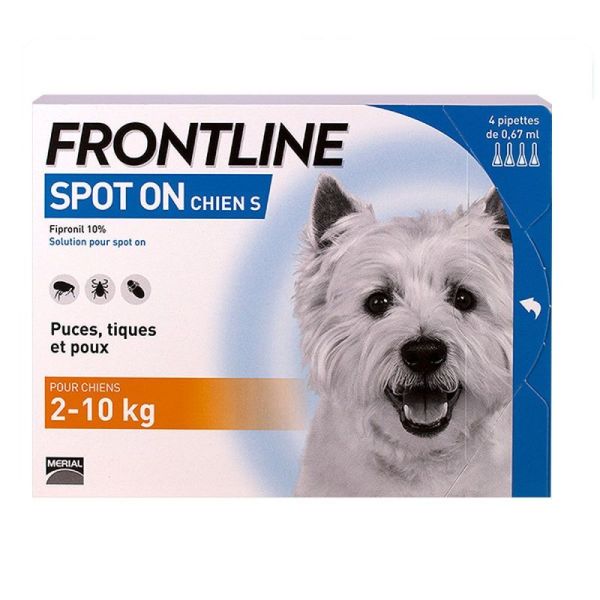 Frontline Chien  2-10kg 4 Doses