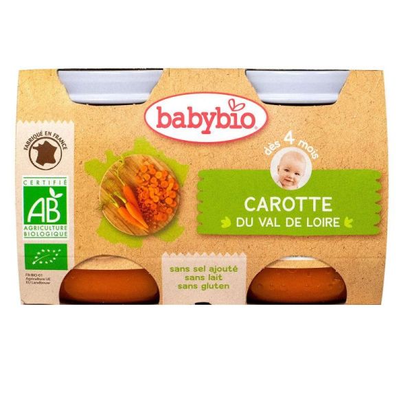 Babybio 4 Carotte Pot130gx2 51040