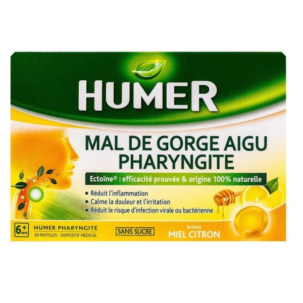 Humer Past Pharyngit Miel Citron S/s Bt20
