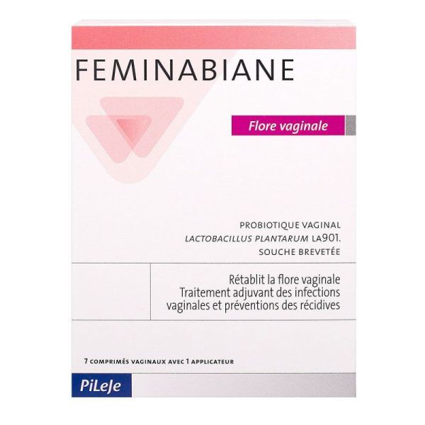 Pileje Feminabiane flore vaginale 7 comprimés vaginaux avec un applicateur
