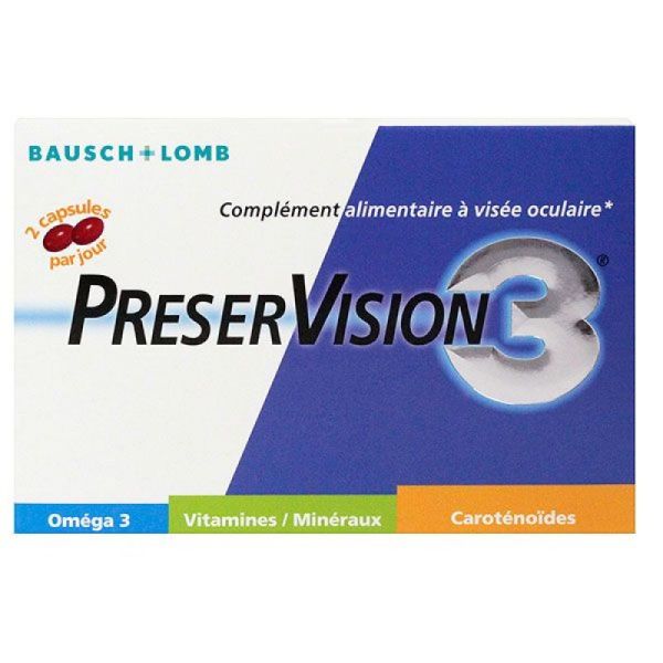 Bausch & Lomb Préservision 3  capsules - 60 capsules (1 mois)