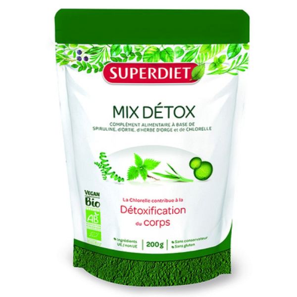 Superdiet Mix Détox détoxification du corps 200g poudre