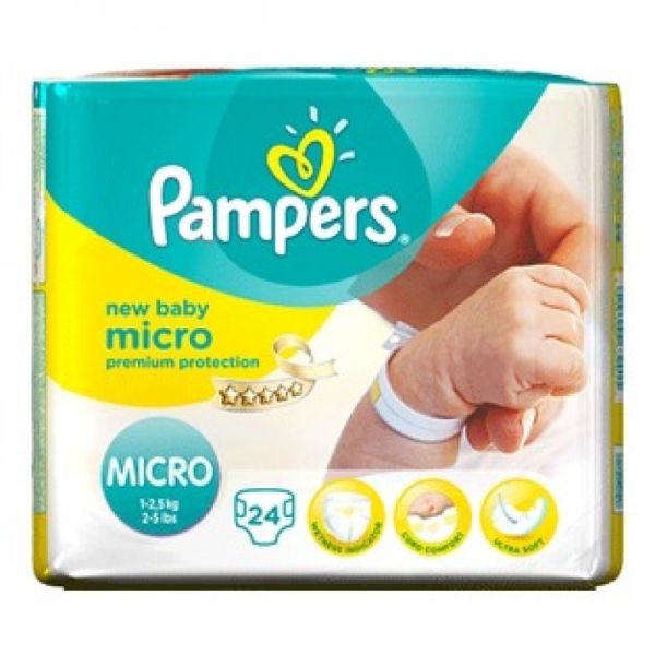 Pampers Newbaby Micro 1-2,5kg 24 Couches