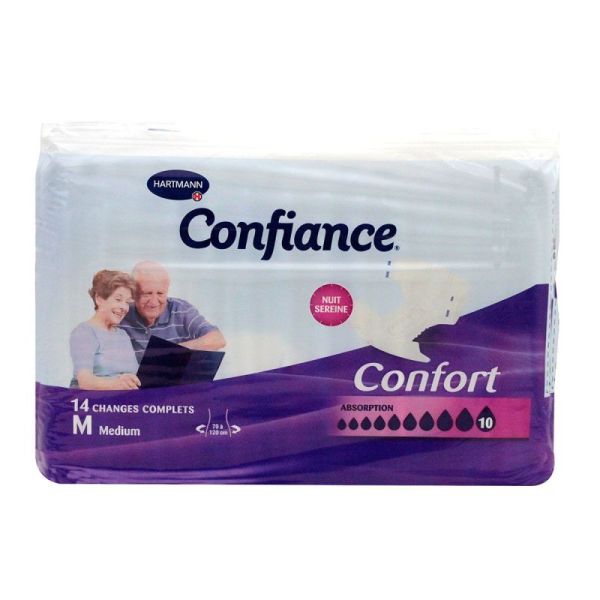 Confiance Confort absorption 10 - Taille M - 14 protections
