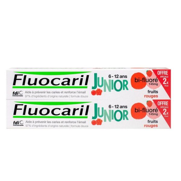 Fluocaril Junior Dent Fruit R 6-12 75Mlx2