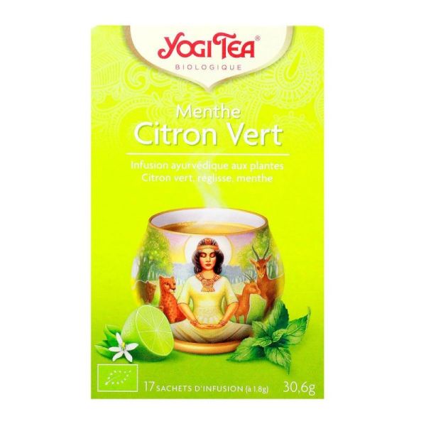 Sachets d'infusion menthe citron vert Yogi Tea x 17