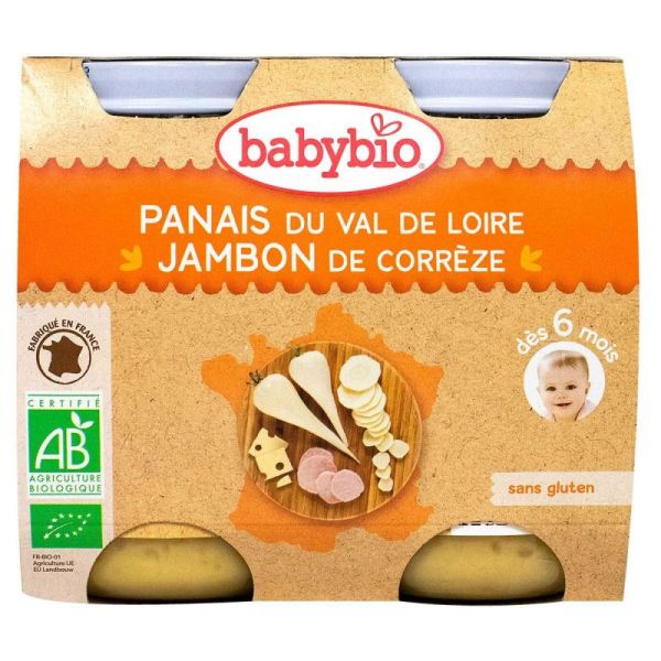 Babybio 6mois Panais/jambon 2x200g