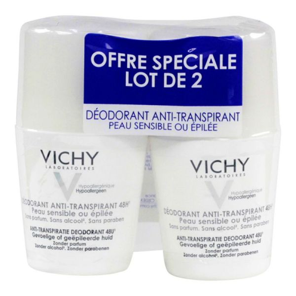 Vichy Deo A-transpi 48h Blanc 50ml Lot 2