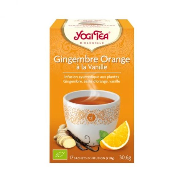 Yogi Tea Gingembre Orange à la vanille 17 sachets d'infusion