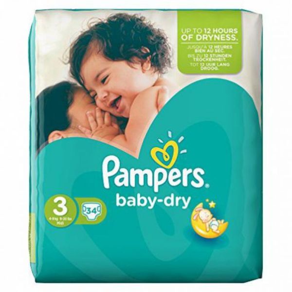 Pampers Baby-dry T3 5-9kg 60 couches