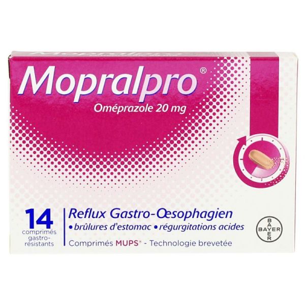 Mopralpro  Bayer 20mg comprimés - 14 comprimés gastro-résistants